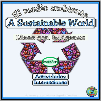 Preview of A Sustainable World Ecology Topic Activity with Images for Google Apps