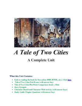Preview of A Tale of Two Cities: Complete Teaching Unit