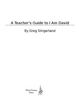 Preview of A Teacher's Guide to I Am David