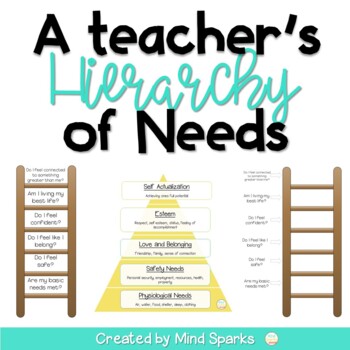 Preview of A Teacher's Hierarchy of Needs (based on Maslow's hierarchy of needs)