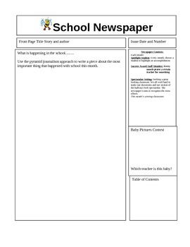 Preview of A Template for Starting a School Newspaper