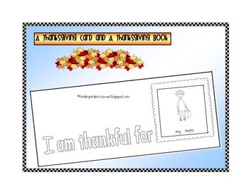 Preview of A Thankful Book and Card