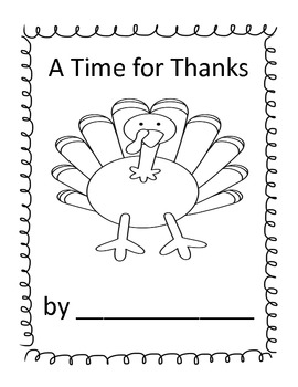 Preview of A Thanksgiving Book: "I Am Thankful for..." Student Writing Project