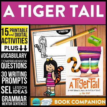 Preview of A TIGER TAIL activities READING COMPREHENSION - Book Companion read aloud