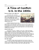 A Time of Conflict U.S. in the 1800s