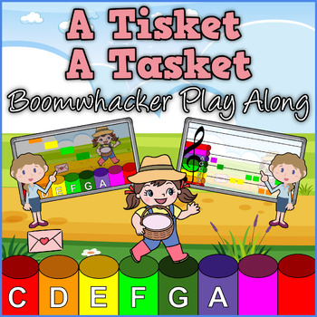 Preview of A Tisket A Tasket - Boomwhacker Play Along Videos and Sheet Music