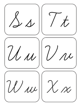 cursive alphabet letters printable