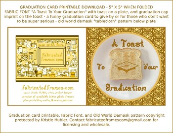 Preview of A Toast To Your Graduation Funny 5x7 Greeting Card Printable