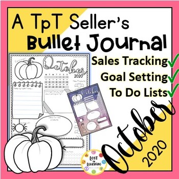 Preview of A TpT Seller's Bullet Journal - October 2020 - Sale Tracking & Goal Setting