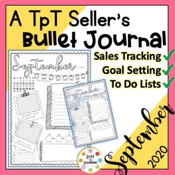 Preview of A TpT Seller's Bullet Journal - September 2020 - Sale Tracking & Goal Setting