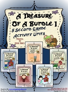 Preview of Treasures ~ A Treasure Of A BUNDLE #1 : Five Literacy Book Units For 2nd Grade