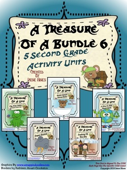 Preview of Treasures : A Treasure Of A BUNDLE #6 : Five Literary Book Units For 2nd Grade