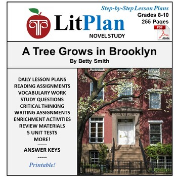 Preview of A Tree Grows in Brooklyn LitPlan Novel Study Unit