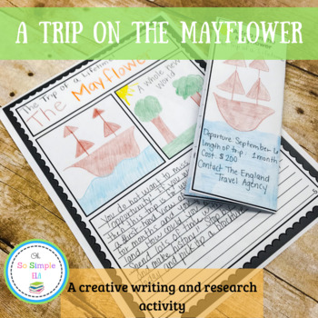 Preview of A Trip on the Mayflower Writing Activity