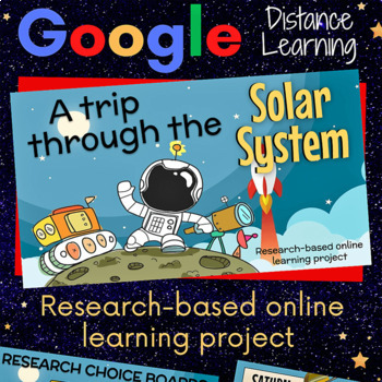 Preview of A Trip through the Solar System | Digital Distance Learning | Google Slides