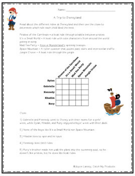 logic puzzle for second grade print or virtual worksheet by catch my