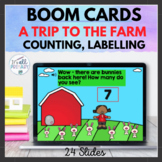 A Trip to the Farm | Counting and Labelling | BOOM CARDS™