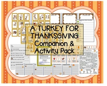 A Turkey For Thanksgiving Eve Bunting Companion Pack Comprehension Sequencing