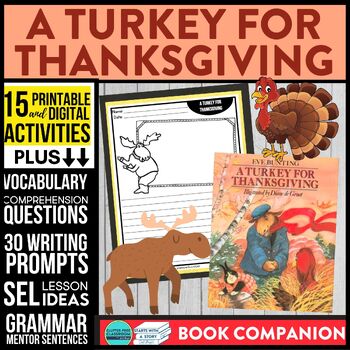 Preview of A TURKEY FOR THANKSGIVING activities READING COMPREHENSION - Book Companion