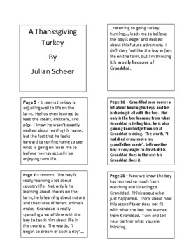 Preview of A Turkey for Thanksgiving Read Aloud with Accountable Talk