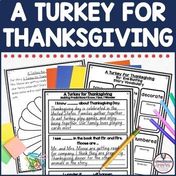 Preview of A Turkey for Thanksgiving by Eve Bunting Activities in Digital and PDF