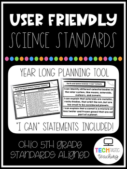 Preview of A User Friendly Guide to the Ohio Fifth Grade Science Standards