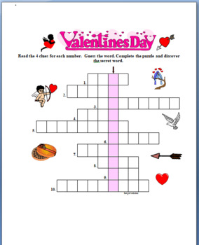 Valentine'S Day Crossword Puzzles - Page 57