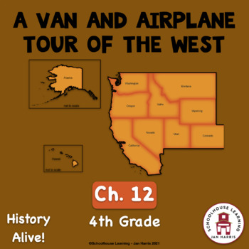 Preview of A Van and Airplane Tour of the West Ch. 12 Task Cards - History Alive!
