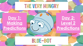 Preview of A Very Hungry Blue-Bot (Can Also Be Used with Bee-Bots) 2-day Lesson AND Mat