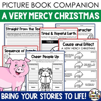 Preview of A Very Mercy Christmas Book Companion with Book Review Pennant