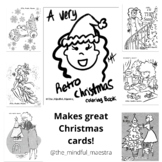 A Very Retro Christmas Coloring Book/Holiday Cards