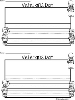 veterans day writing paper