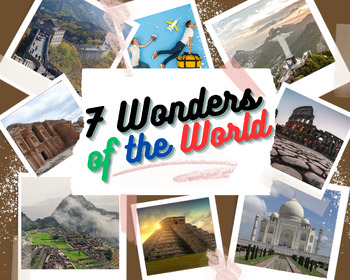 Preview of A Virtual Field Trip into The 7 Wonders of the World - Instructions, PPT, Slides