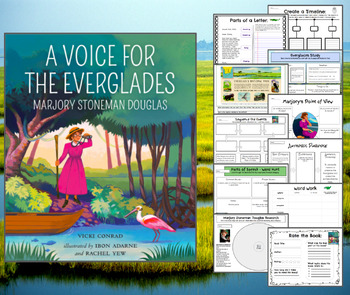 Preview of A Voice for the Everglades - Marjory Stoneman Douglas - Book Companion - 3rd-4th