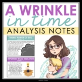 A Wrinkle in Time Analysis Notes - Presentation Analyzing 