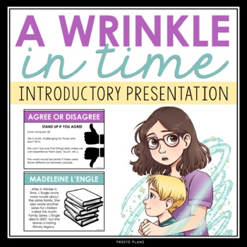 Preview of A Wrinkle in Time Introduction Presentation - Discussion, Biography, Context
