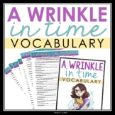 A Wrinkle in Time Vocabulary Booklet, Presentation, and An