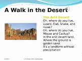 2.1.4 A Walk In the Desert, 2nd Grade Reading Street Unit 