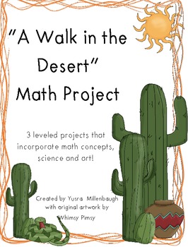 Preview of Math/Art Desert Themed Math Project - Grades 2-4