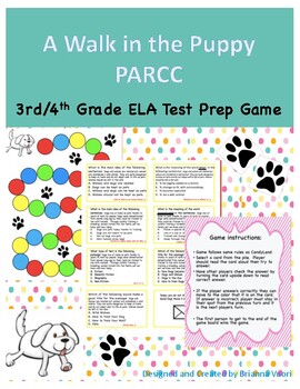 Preview of A Walk in the Puppy PARCC- ELA Test Prep Game 3rd/4th Grades