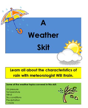 Preview of A Weather Skit: Travel around the US learning all about weather!