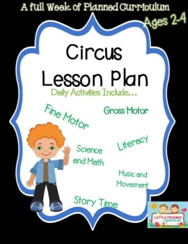 Preschool Lesson Plan Ideas for Circus Theme with Daily Preschool