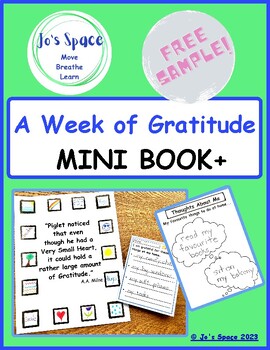 Preview of A Week of Daily Mindfulness & Gratitude: Mini Books, Writing, Reflection