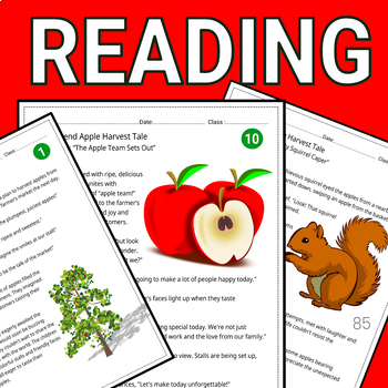 Preview of A Weekend Apple Harvest Tale: 3rd Grade Realistic Fiction Reading Comprehension