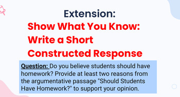 Preview of A Weeks Worth or 5 Days of Short Constructed Response Lessons for Grades 3-5