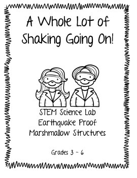 Preview of A Whole Lot of Shaking Going On! STEM Engineering Earthquake Lab (Marshmallows)