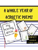 A Whole Year of Acrostic Poetry