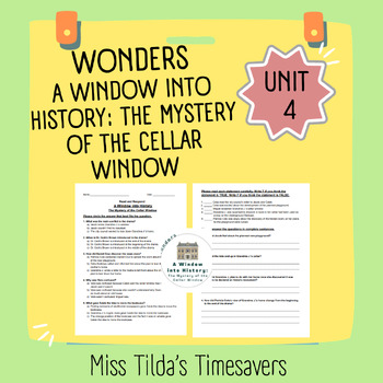 Preview of A Window into History - Read and Respond Grade 5 Wonders