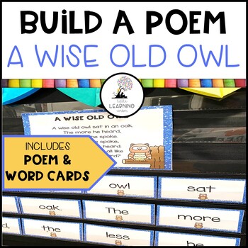Preview of A Wise Old Owl  | Build a Poem | Nursery Rhymes Pocket Chart Center