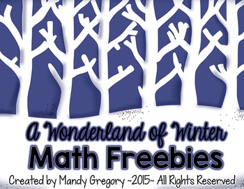 Preview of A Wonderland of Winter Math Freebies (Open Number Line)